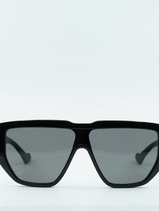 Gucci GG0997S 002 Shield Sunglasses - Black\\Grey main image 11